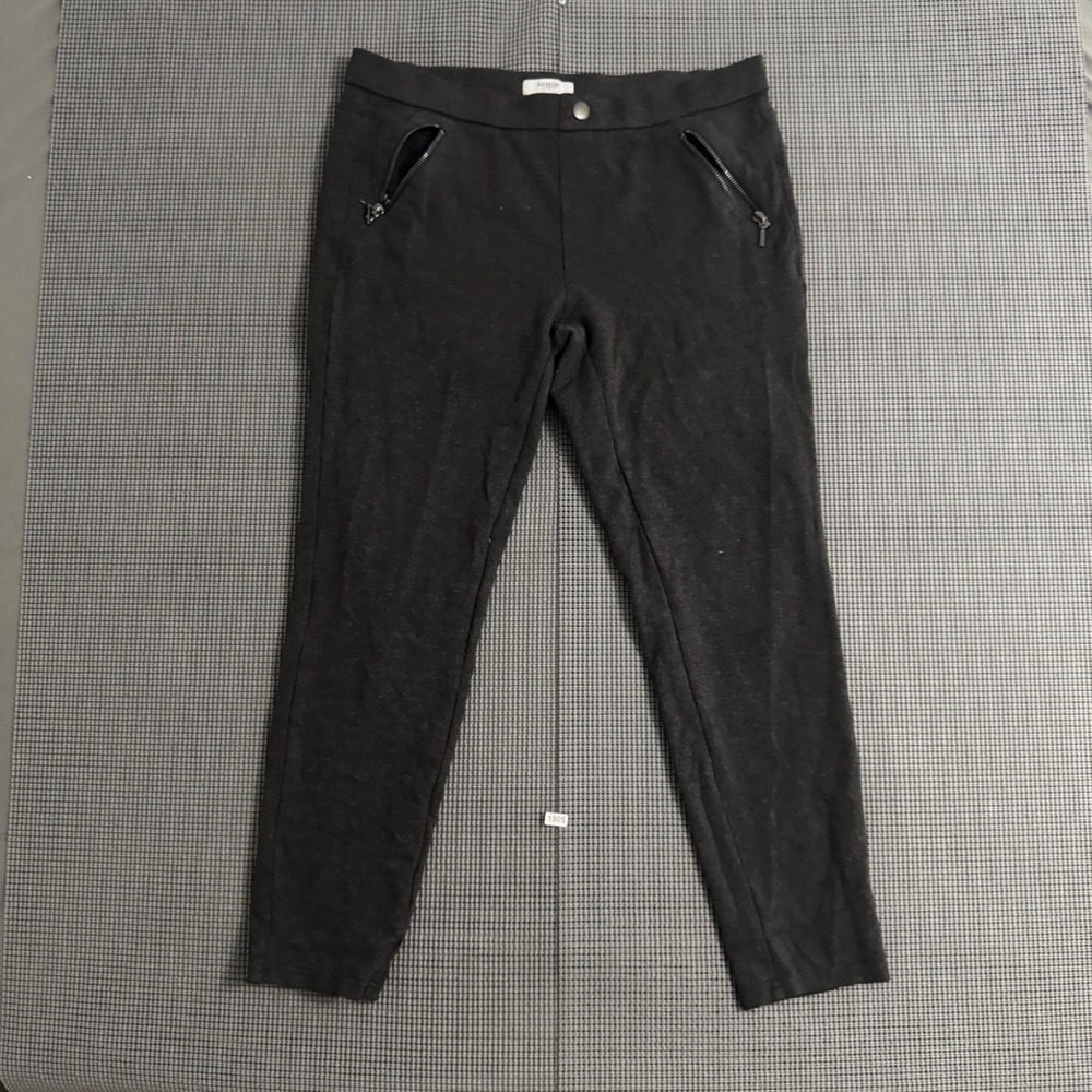 Kensie Jeans Womens Medium Gray Ponte Knit Zipper Pocket Pull On Skinny Pants